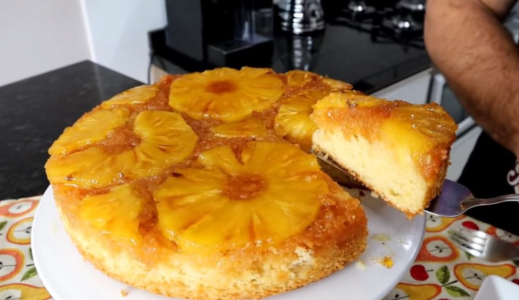 Caramelized pineapple cake