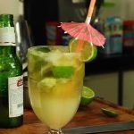 Beer caipirinha