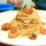 Spaghetti with Shrimp in Garlic and Oil