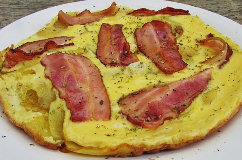 Potato Omelet with Bacon