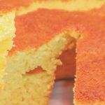 Cornmeal cake in blender
