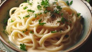 Pasta with white sauce