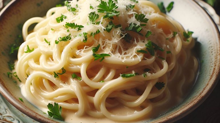 Pasta with white sauce