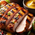 Grilled Pork Filet Mignon with Mustard and Honey Sauce