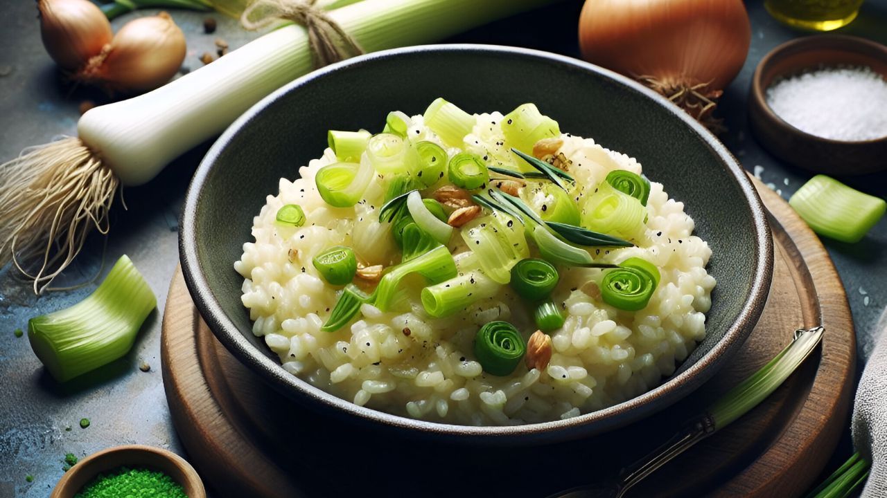 Risotto De Poró Garlic