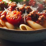 Pasta with mincemeat