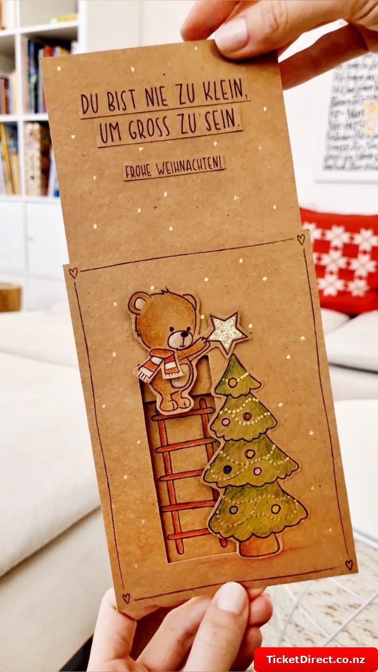 Make an interactive Christmas card: DIY card bear