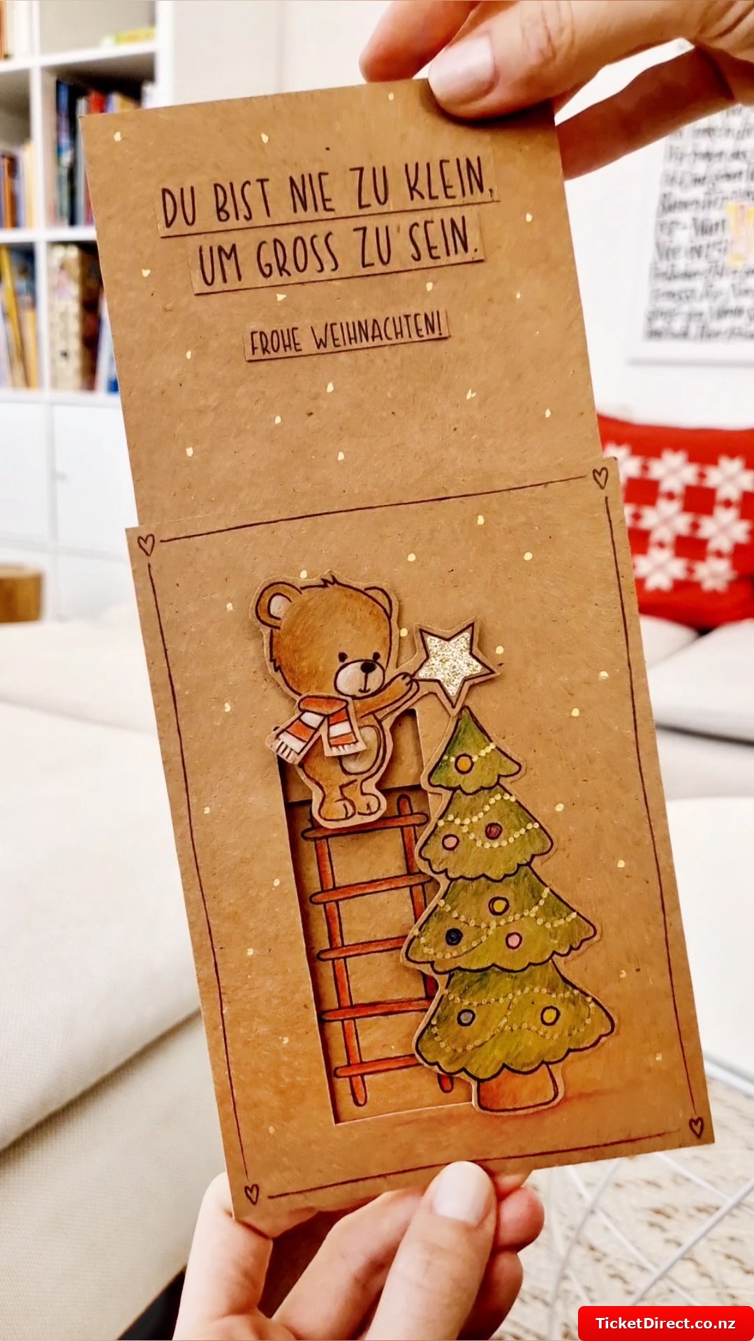 Make an interactive Christmas card: DIY card bear