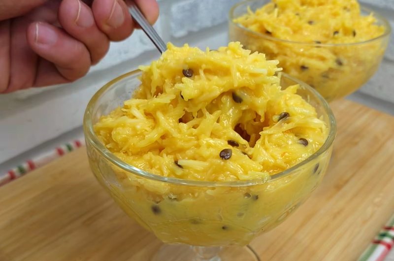 Creamy Passion Fruit Coconut Dessert (Brazilian Cocada)